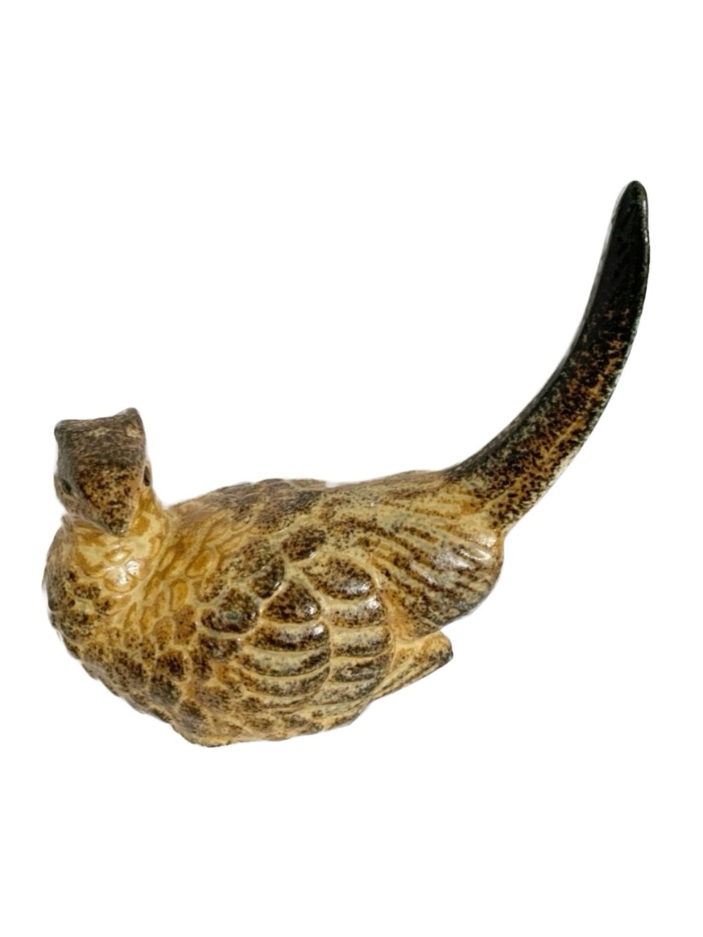 Vintage MCM Rustic Otagiri Like Stoneware Pottery Pheasant Drake Bird Figurine🤎